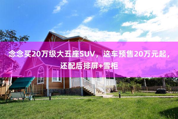 念念买20万级大五座SUV，这车预售20万元起，还配后排屏+雪柜