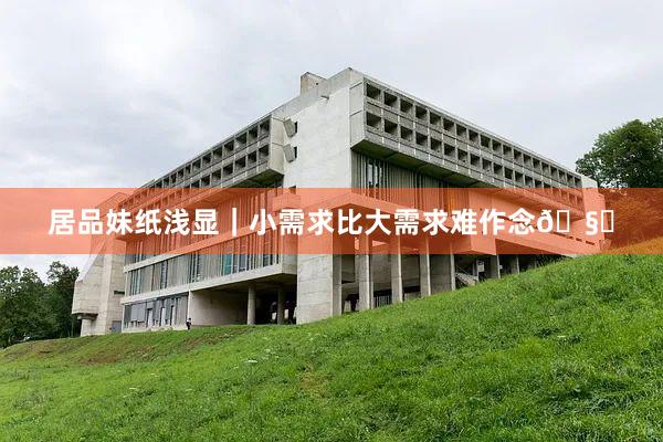 居品妹纸浅显｜小需求比大需求难作念🧐